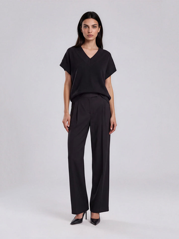 Lux Knit Oversize Vest in Black