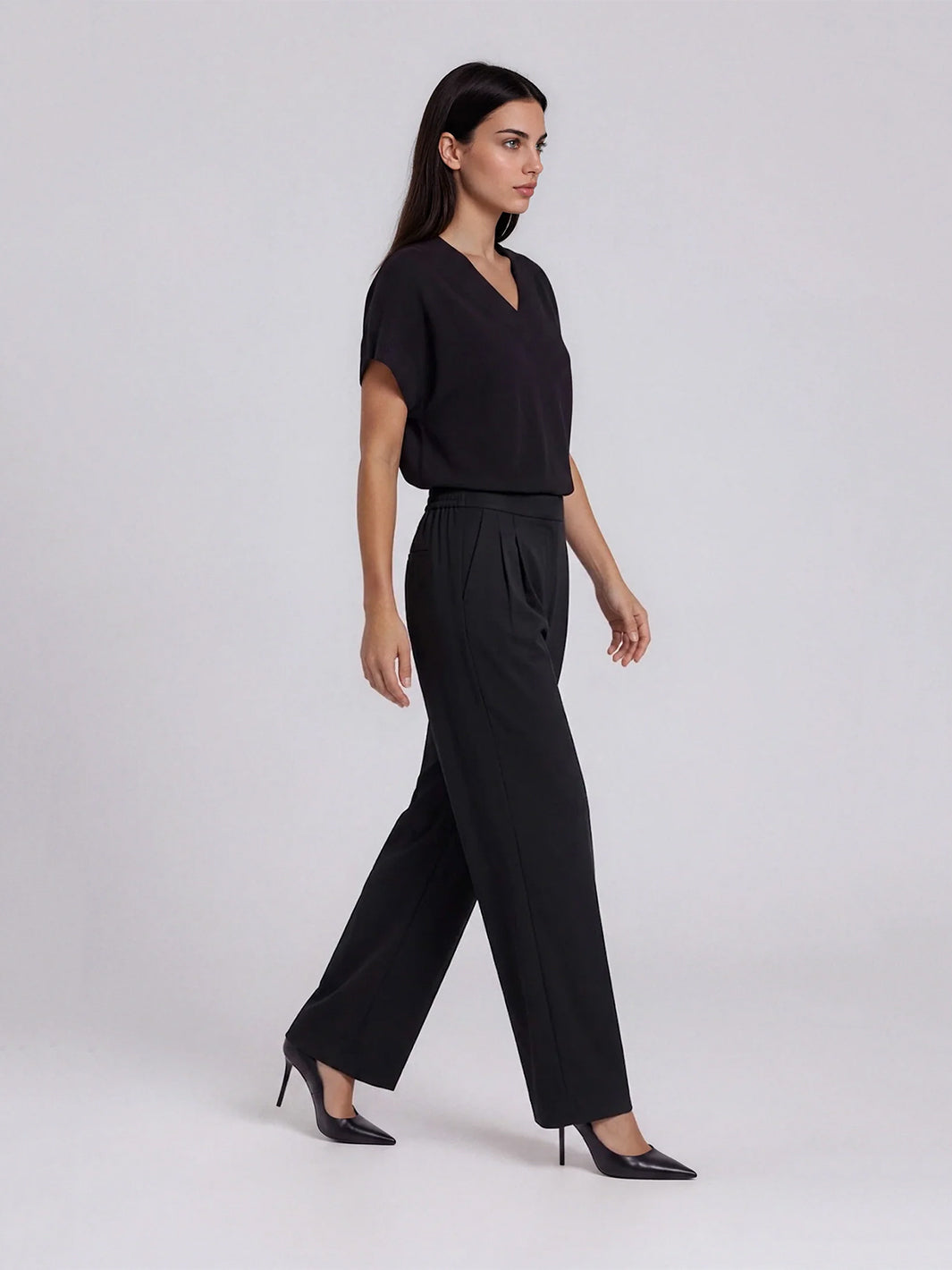 Lux Knit Oversize Vest in Black