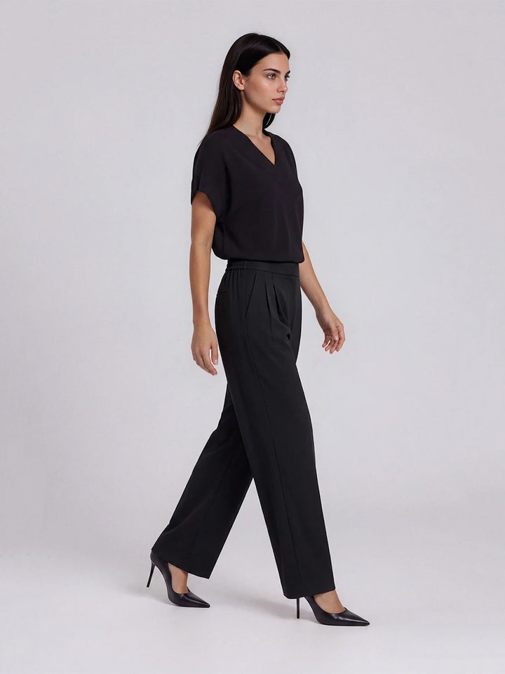 Lux Knit Oversize Vest in Black