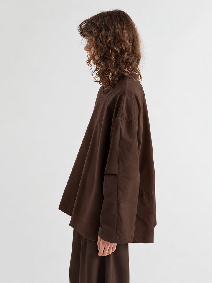 Crew-Neck Top in Chocolate