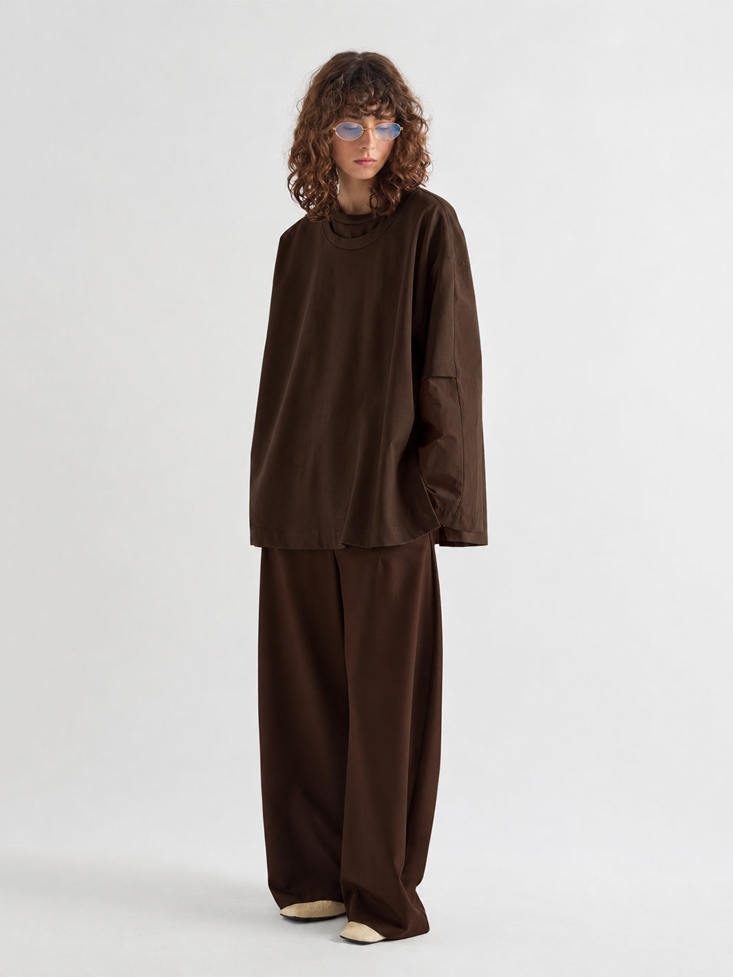 Crew-Neck Top in Chocolate