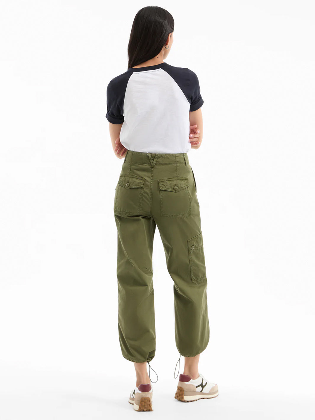 Mandy Parachute Pants in Army