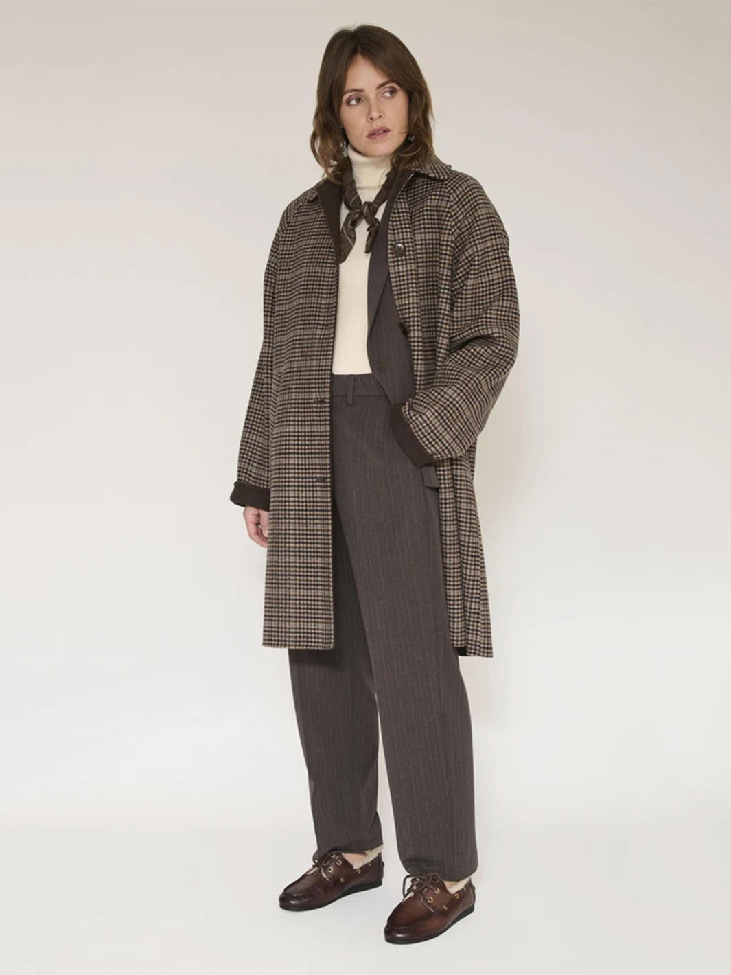 Manel Coat in Brown