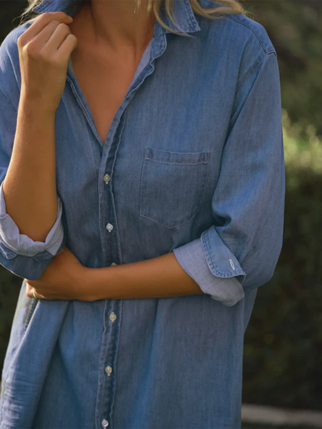 Mary Classic Shirt Dress in Vintage Stonewashed Indigo