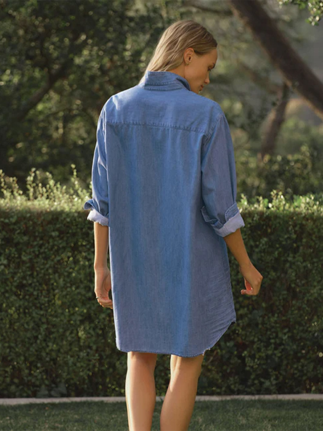 Mary Classic Shirt Dress in Vintage Stonewashed Indigo