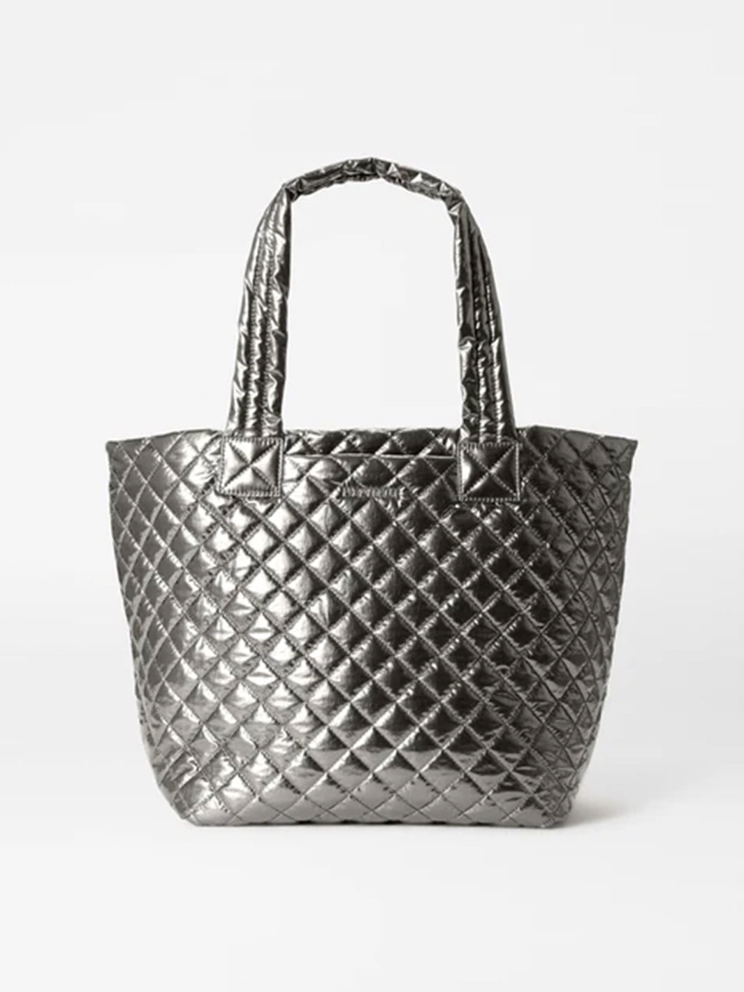 Medium Metro Tote Deluxe in Pewter Metallic