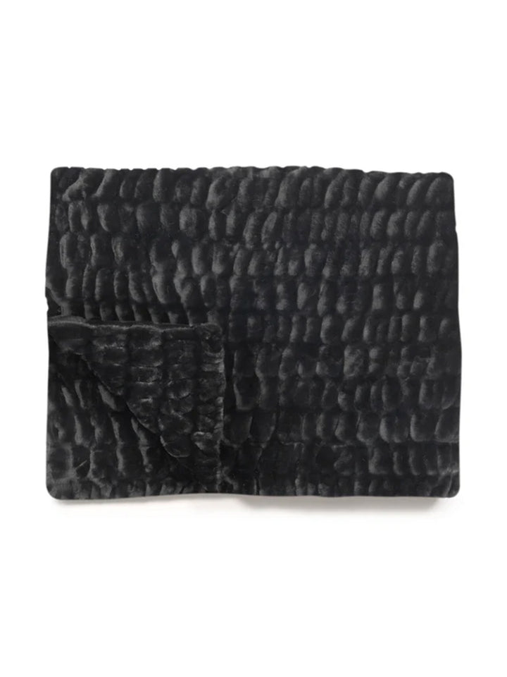 Faux Fur Blanket in Midnight Marie