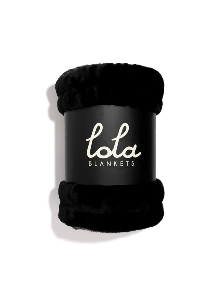 Faux Fur Blanket in Midnight Marie