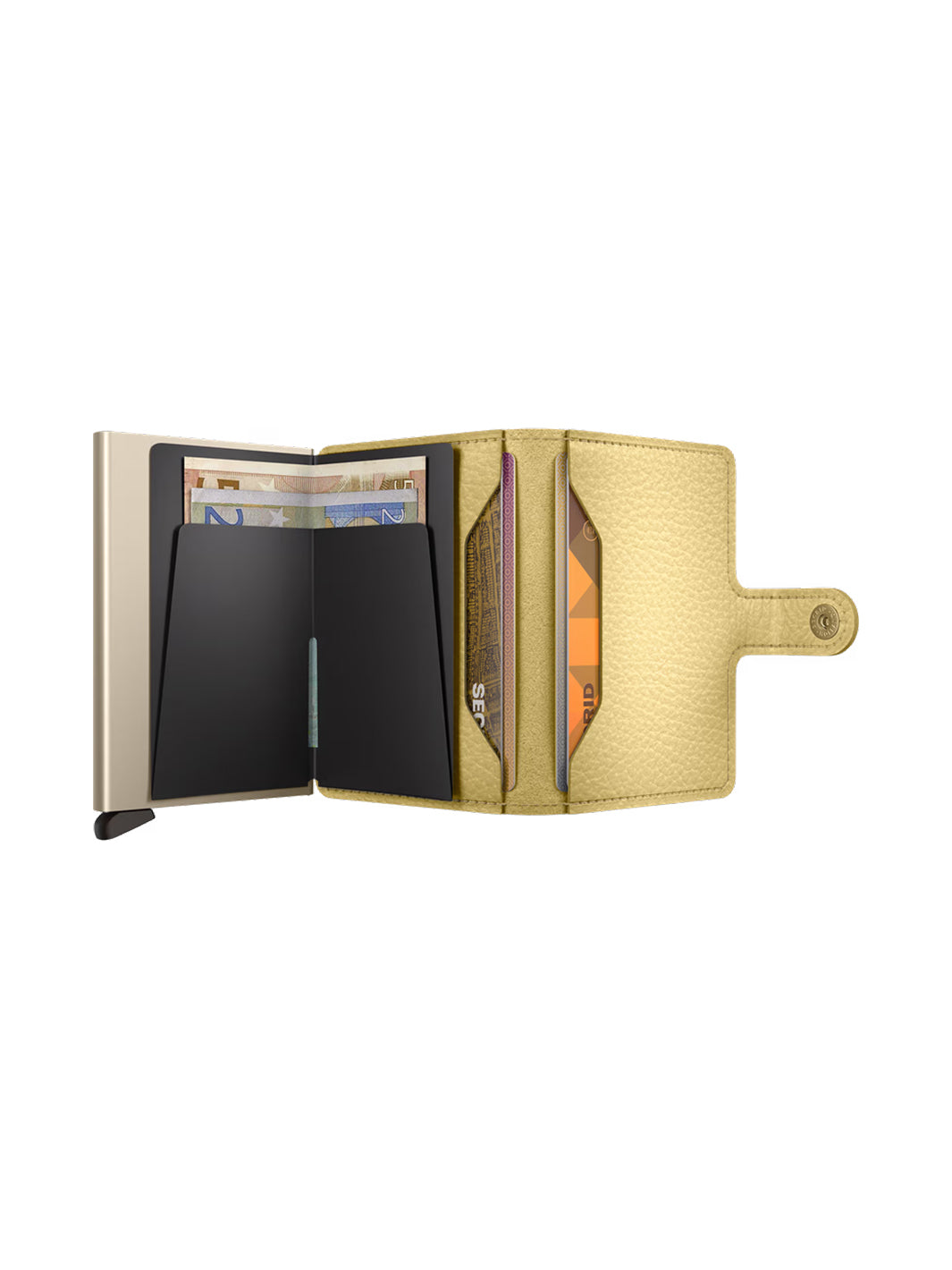 Mini Wallet Pebble in Yellow