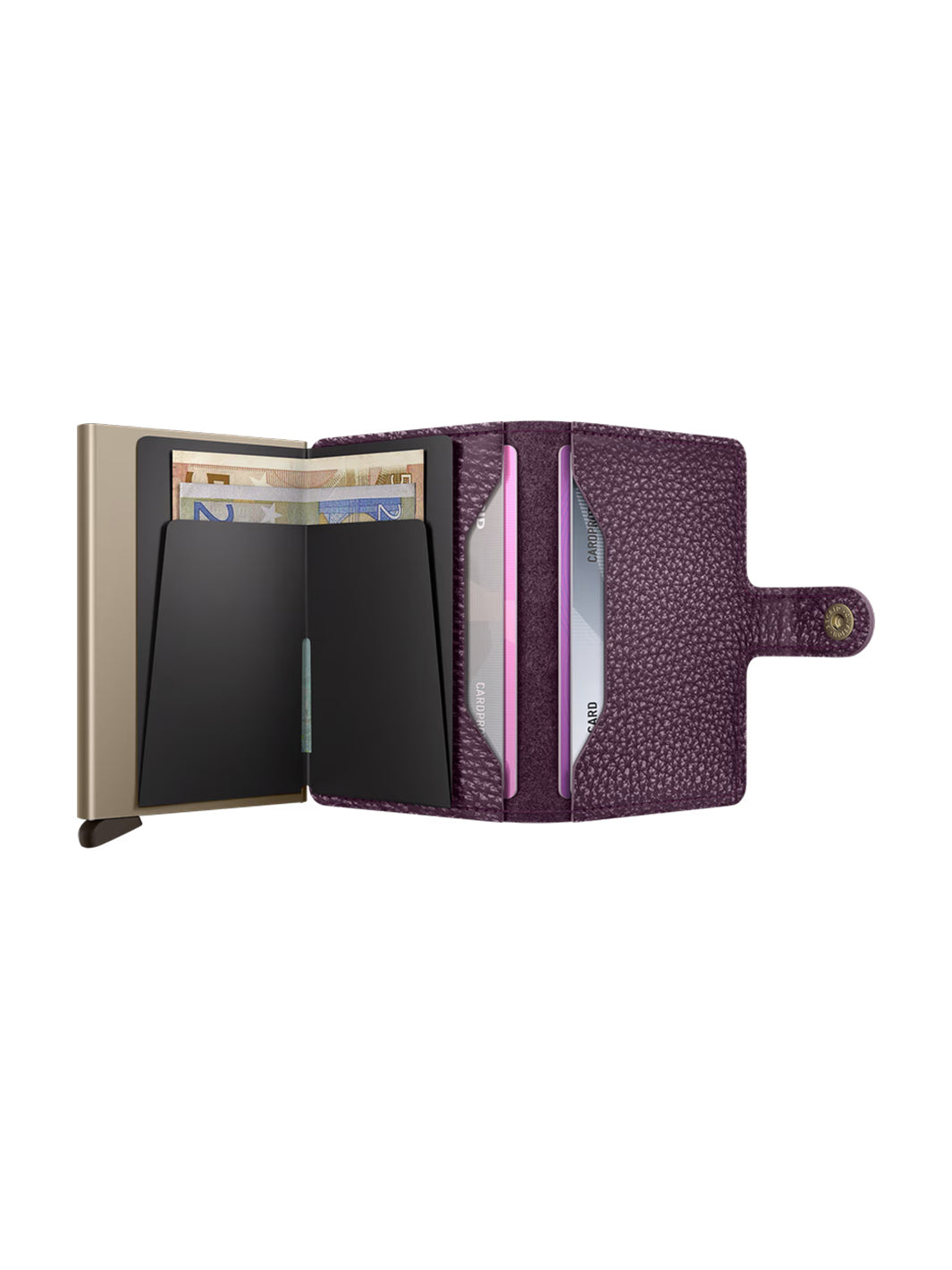 Mini Wallet Pebble in Grape