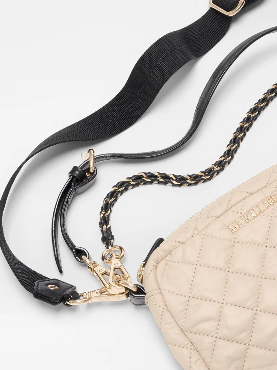 Mini Crosby Crossbody in Buff/Black