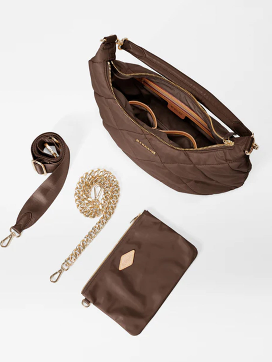 Madison Shoulder Bag in Walnut