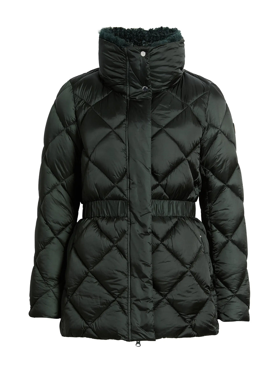 Mandoline Coat in Green Black
