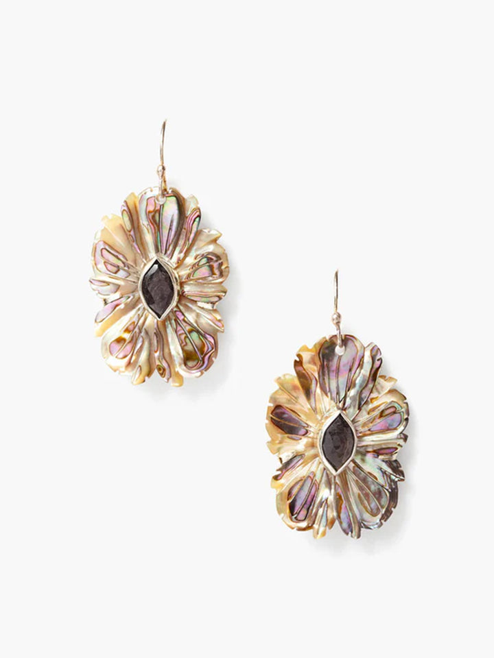 Magnolia Earrings in Abalone Mix