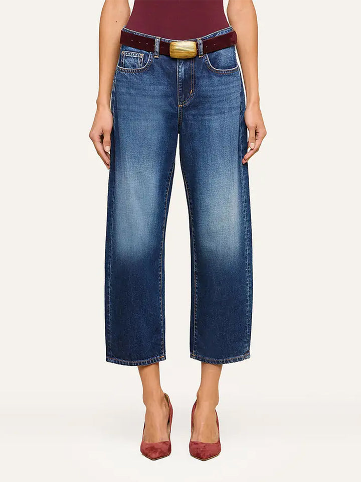 Mallis High Rise Bow-Leg Jean in Prado