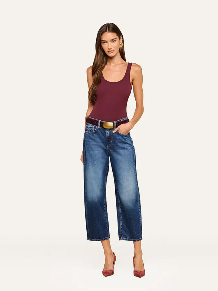 Mallis High Rise Bow-Leg Jean in Prado