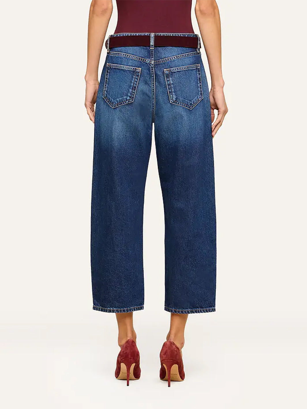 Mallis High Rise Bow-Leg Jean in Prado