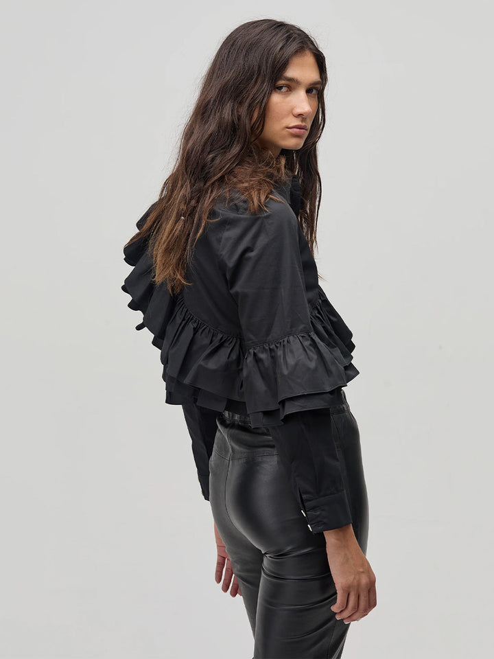 Mambo Poplin Shirt in Black