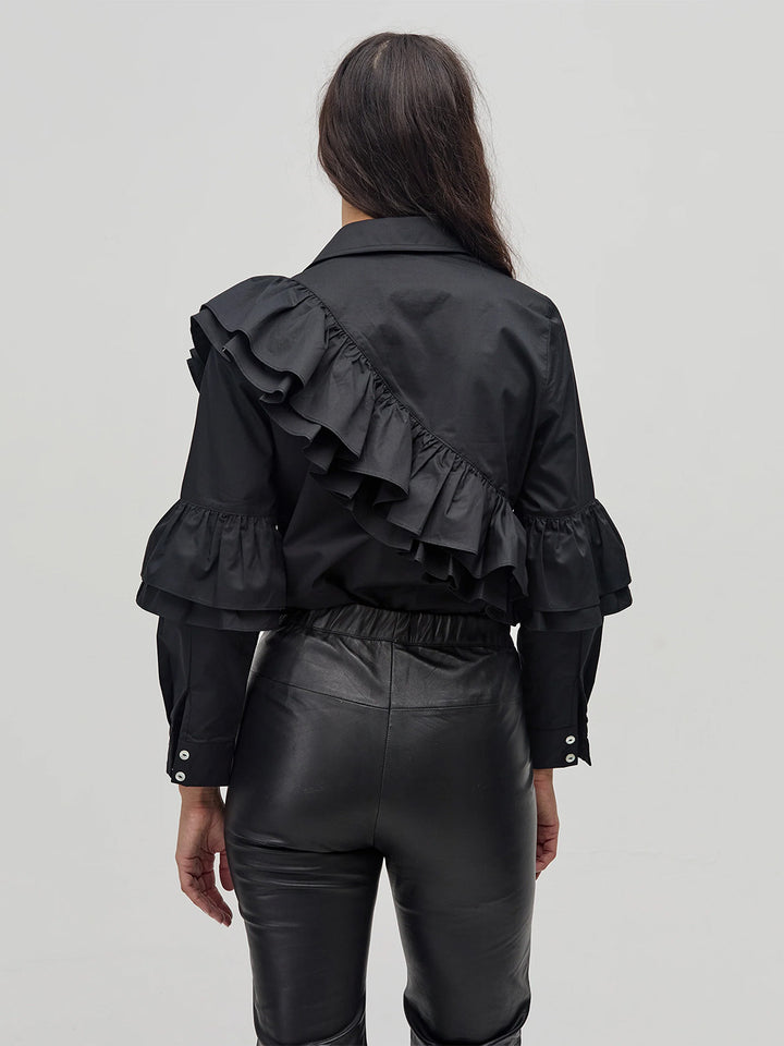 Mambo Poplin Shirt in Black