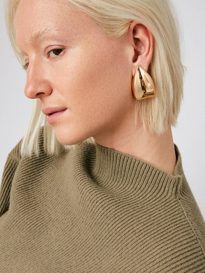 Margaux Puff Earrings in Gold