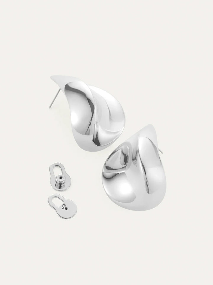 Margaux Puff Earrings in Silver