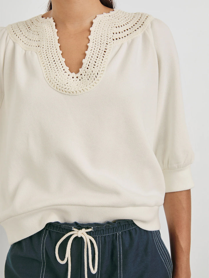 Mariposa Top in Ivory