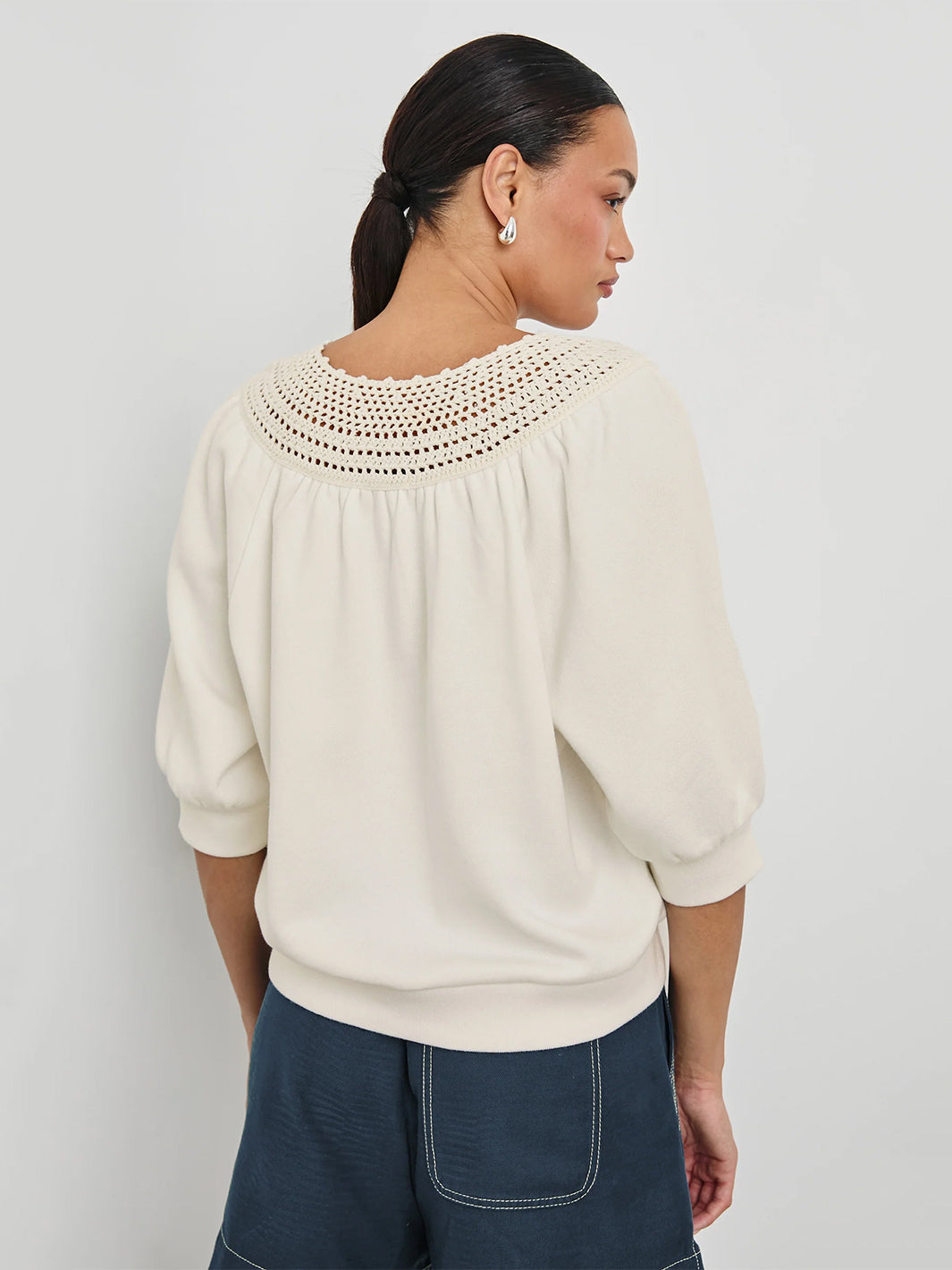 Mariposa Top in Ivory