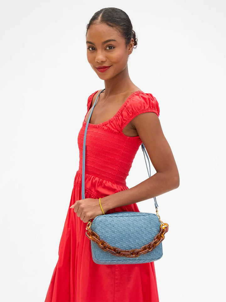 Marisol in Desert Blue Woven Zig-Zag