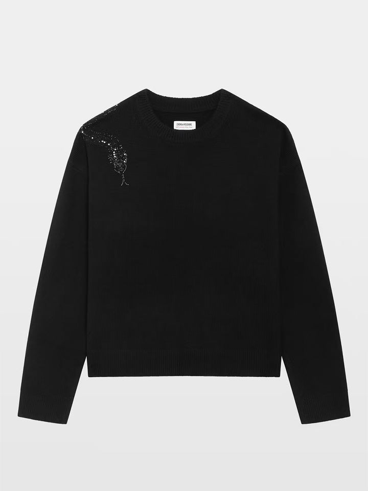 Markuz Snake Embellished Sweater in Black