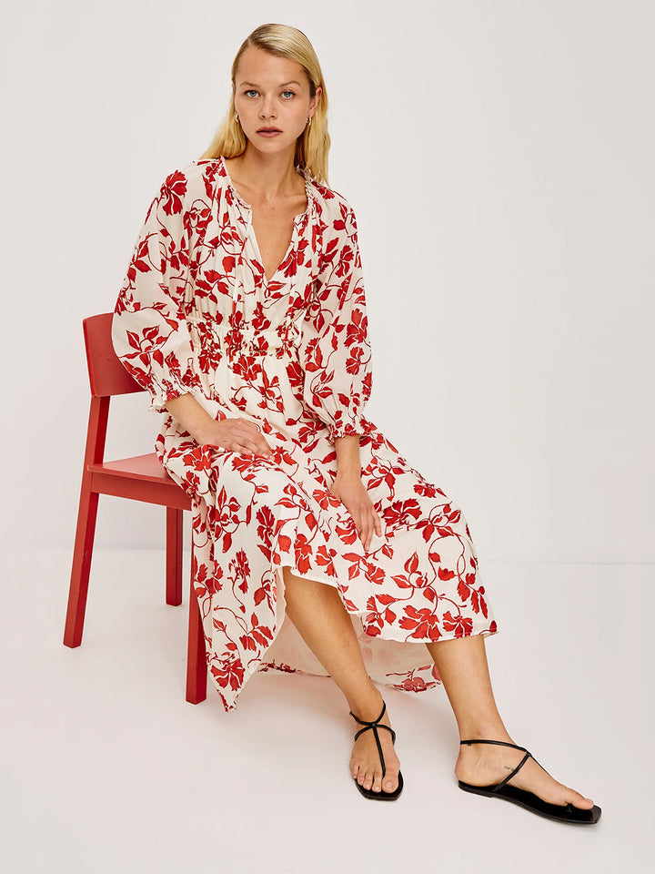 Matia Dress in Red Jasmine