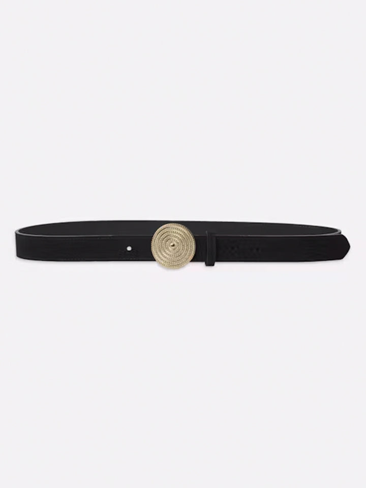 Medallion Buckle Belt in Black