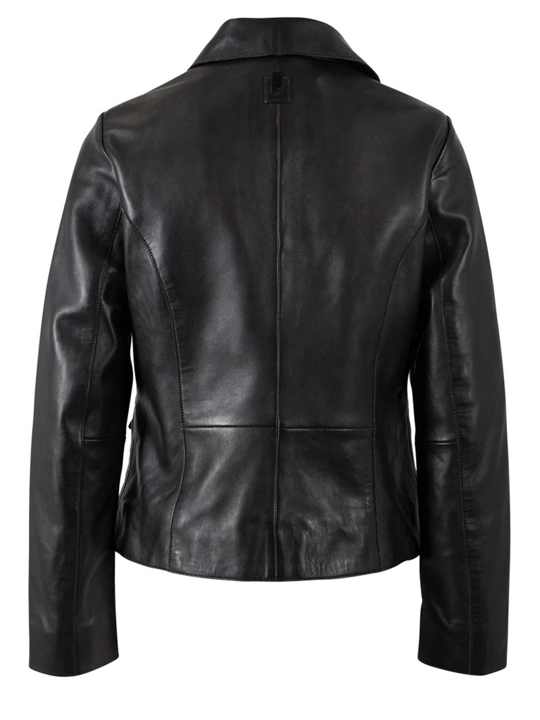 Megan Leather Blazer in Black