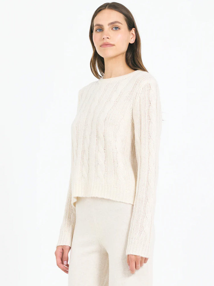Mel Cashmere Pullover in Bone
