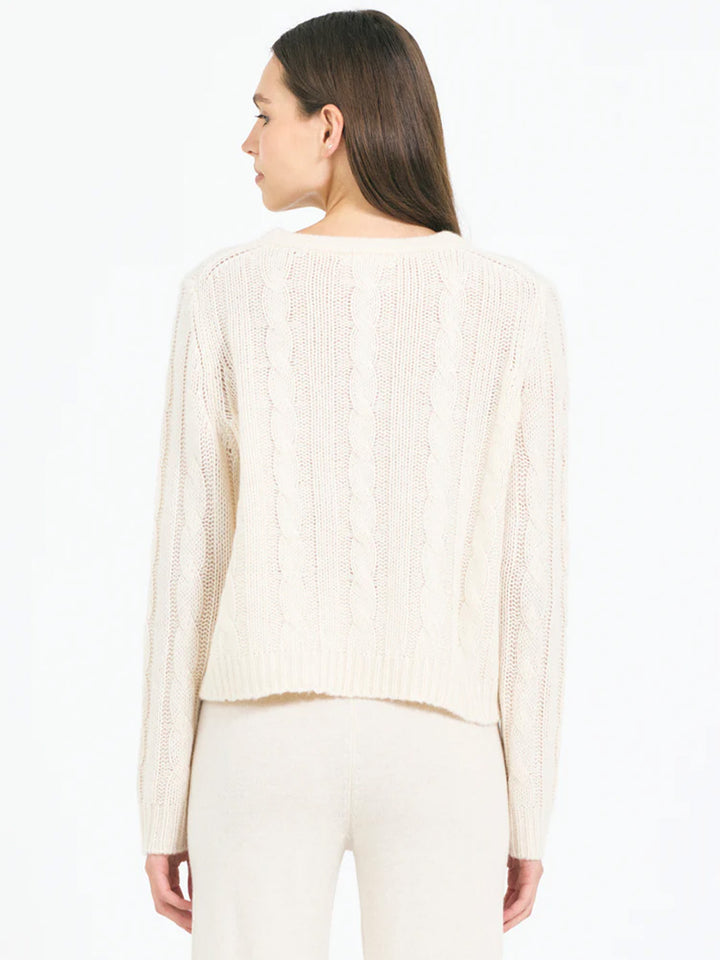 Mel Cashmere Pullover in Bone