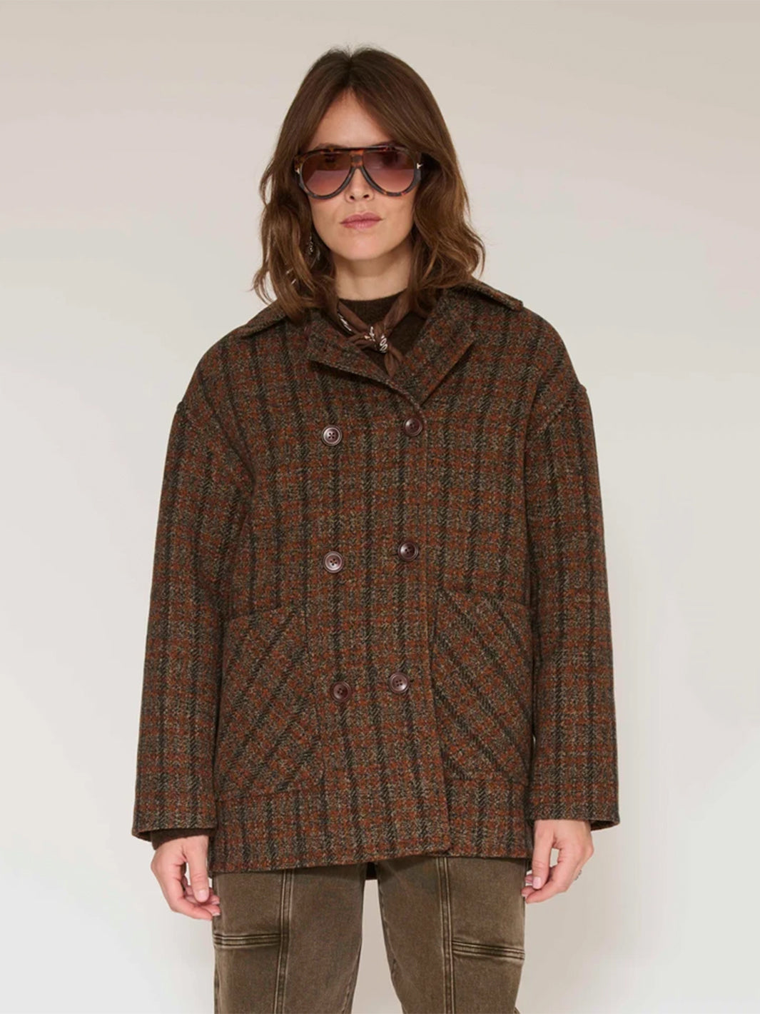 Melina Coat in Checks