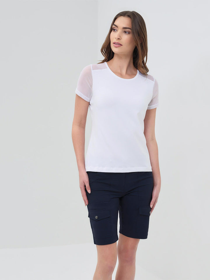 Melissa Pima Cotton T-Shirt in White