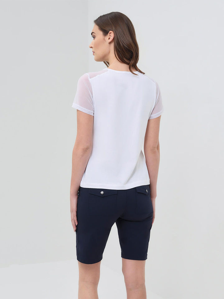 Melissa Pima Cotton T-Shirt in White