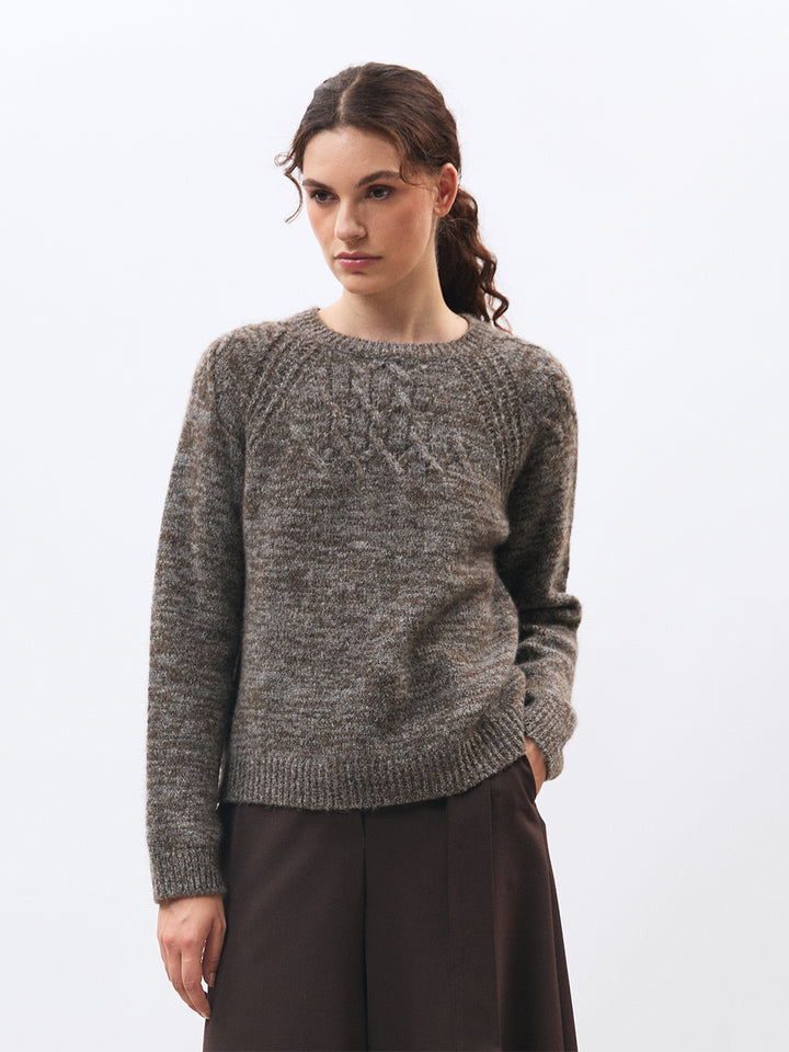 Menara Sweater in Taupe Grey