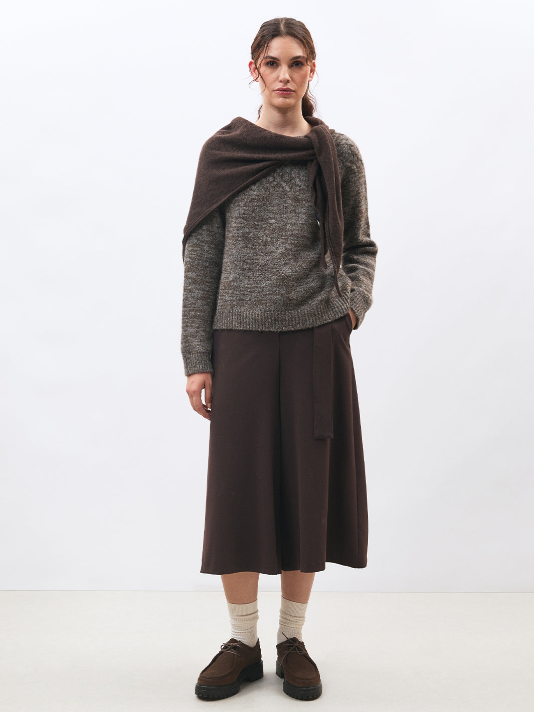 Menara Sweater in Taupe Grey