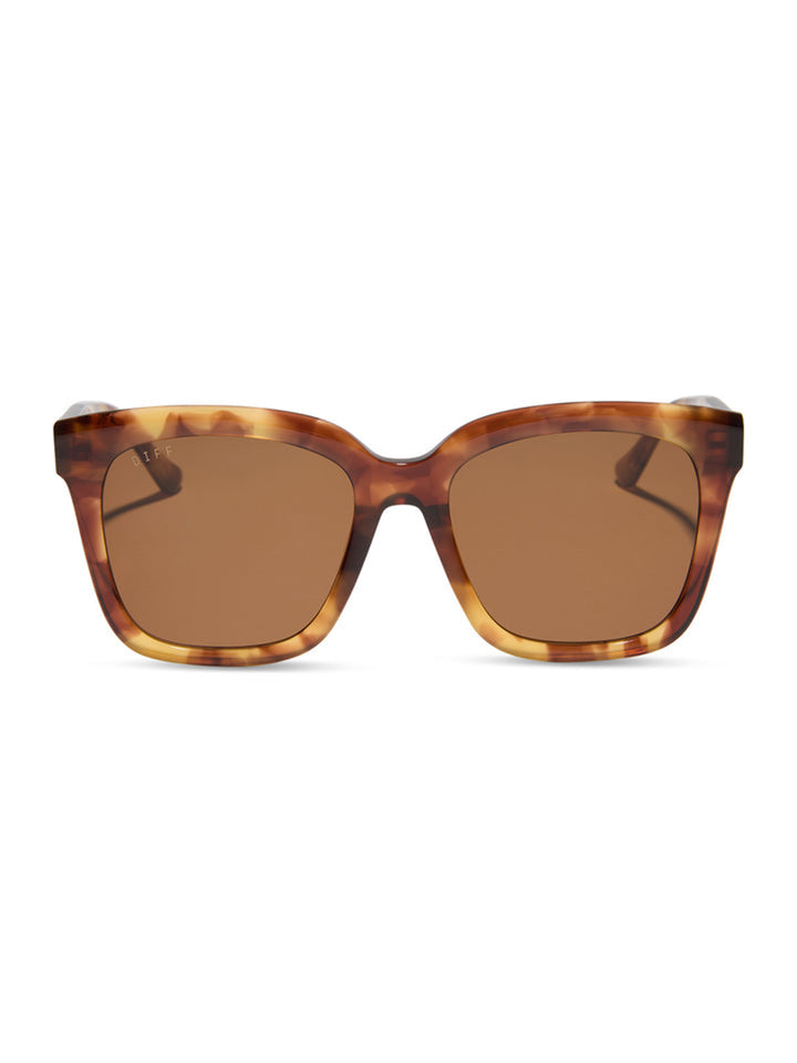 Meredith Square Sunglasses in Brown Fleur & Brown