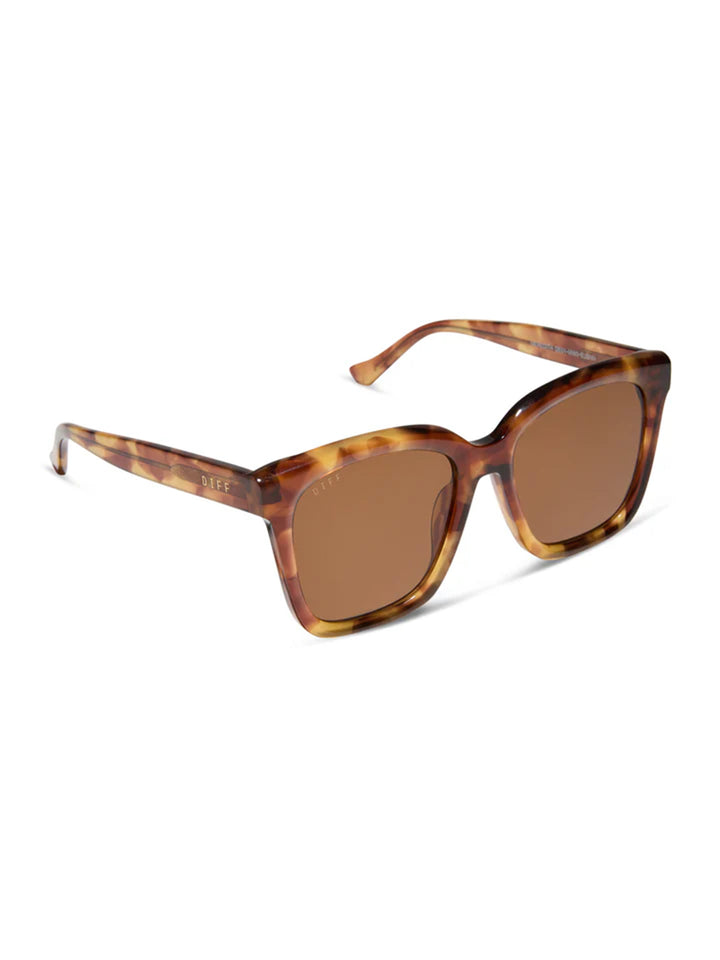 Meredith Square Sunglasses in Brown Fleur & Brown