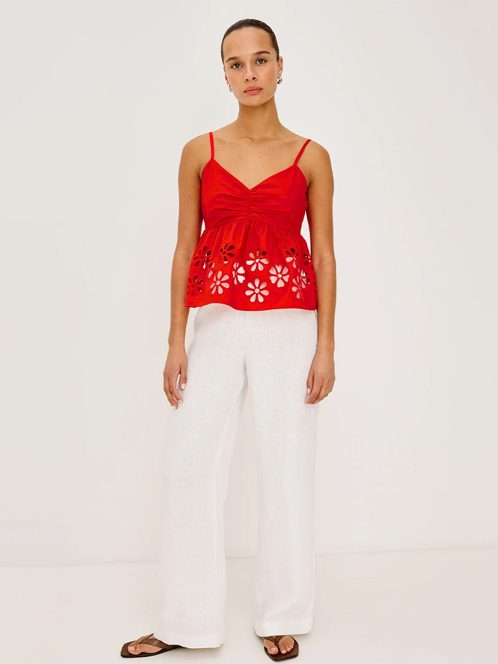 Meru Top in Scarlet