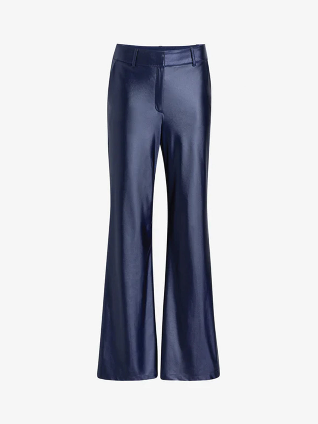 Matte Metallic Wide Leg Trouser in Sapphire