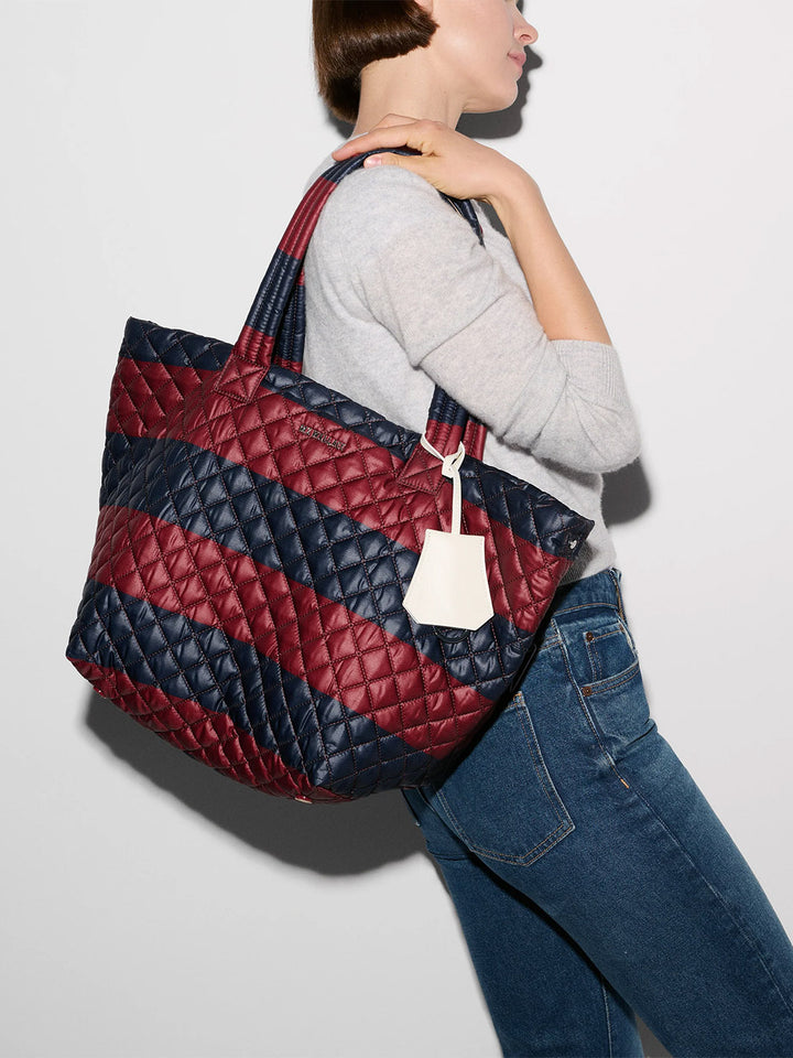 Medium Metro Tote in Rugby Stripe