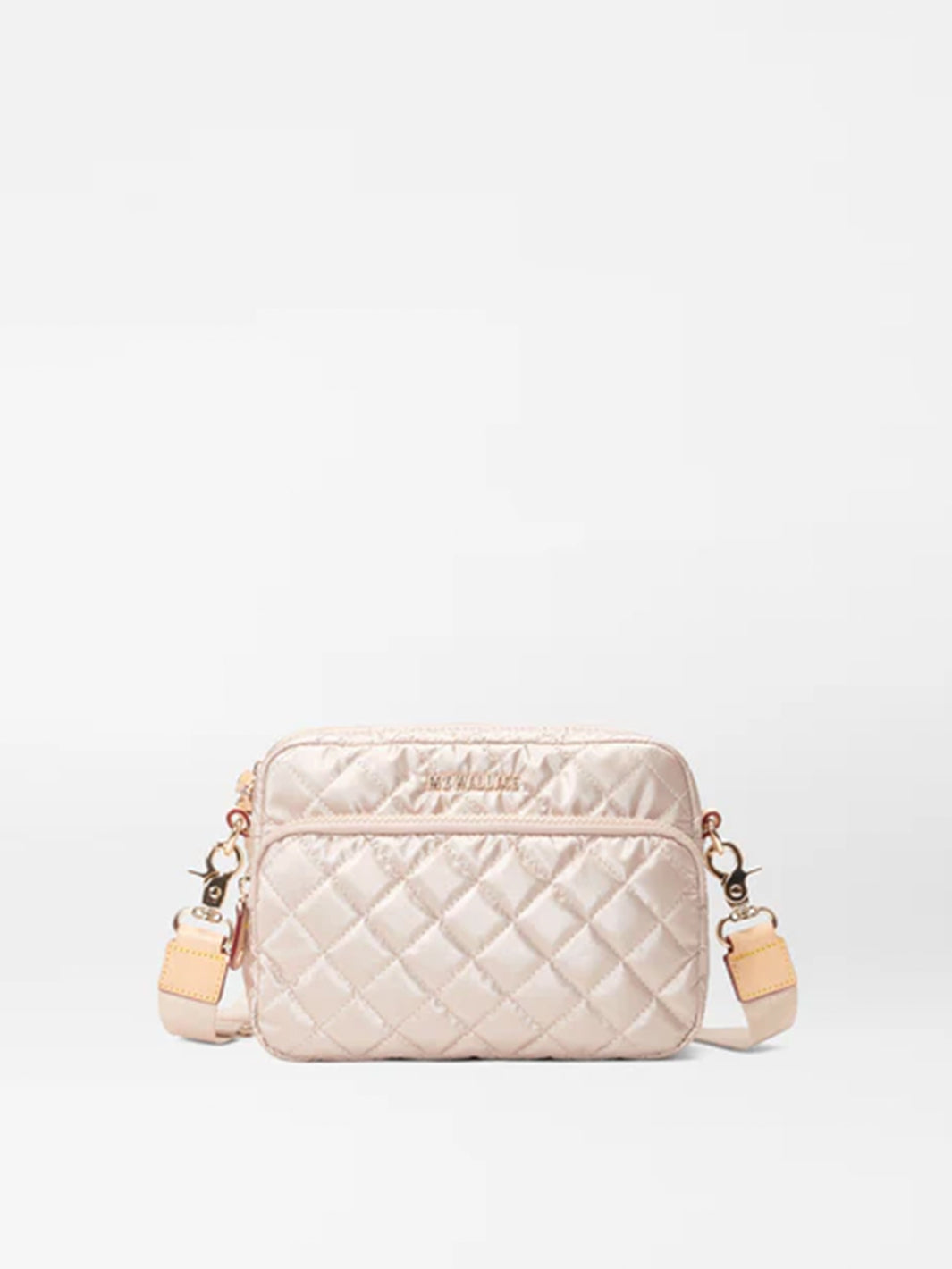 Medium Box Crossbody in Rose Gold Metallic