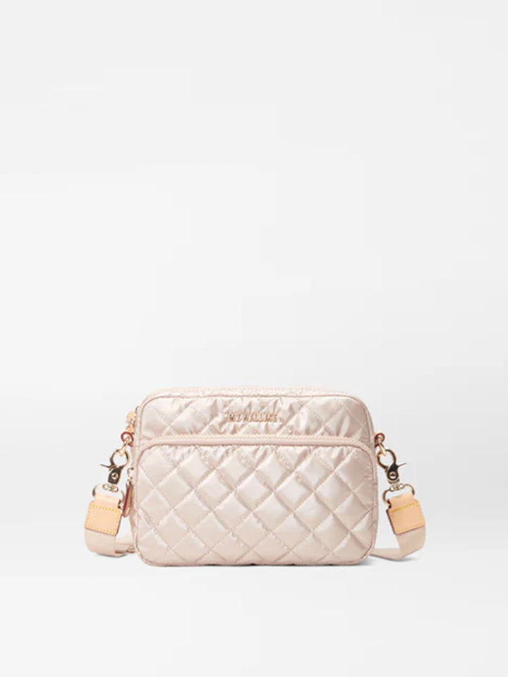 Medium Box Crossbody in Rose Gold Metallic