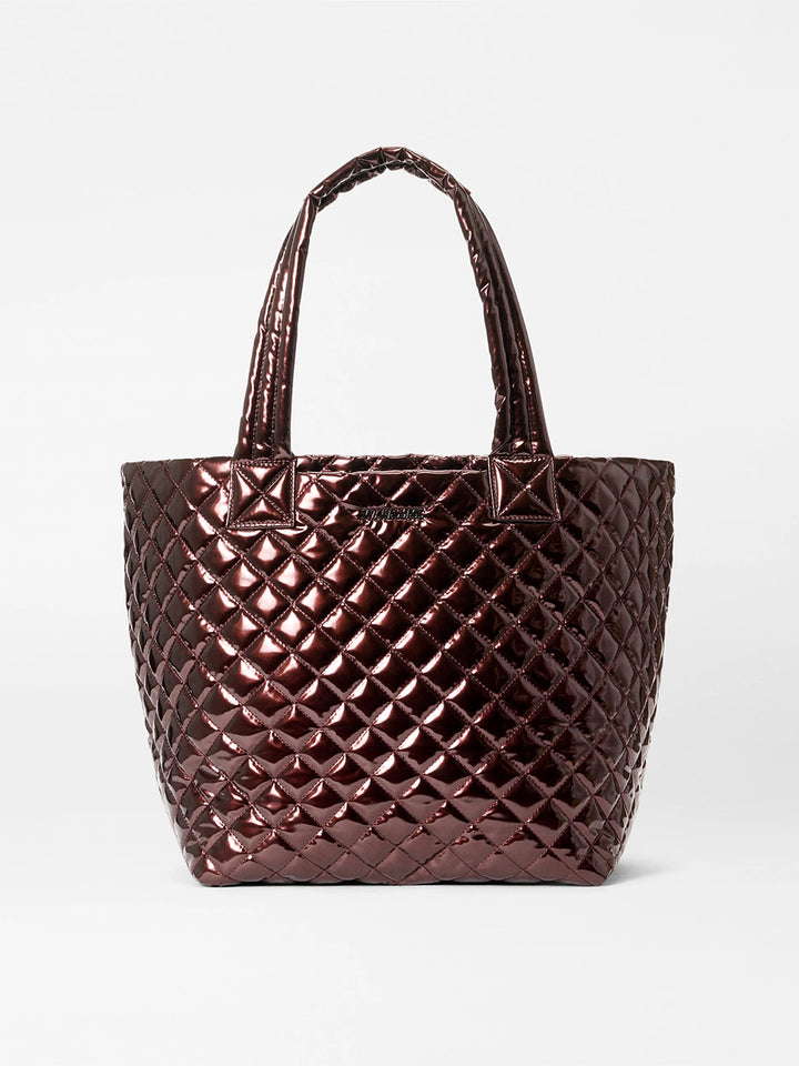 Medium Metro Tote Deluxe in Bordeaux Lacquer