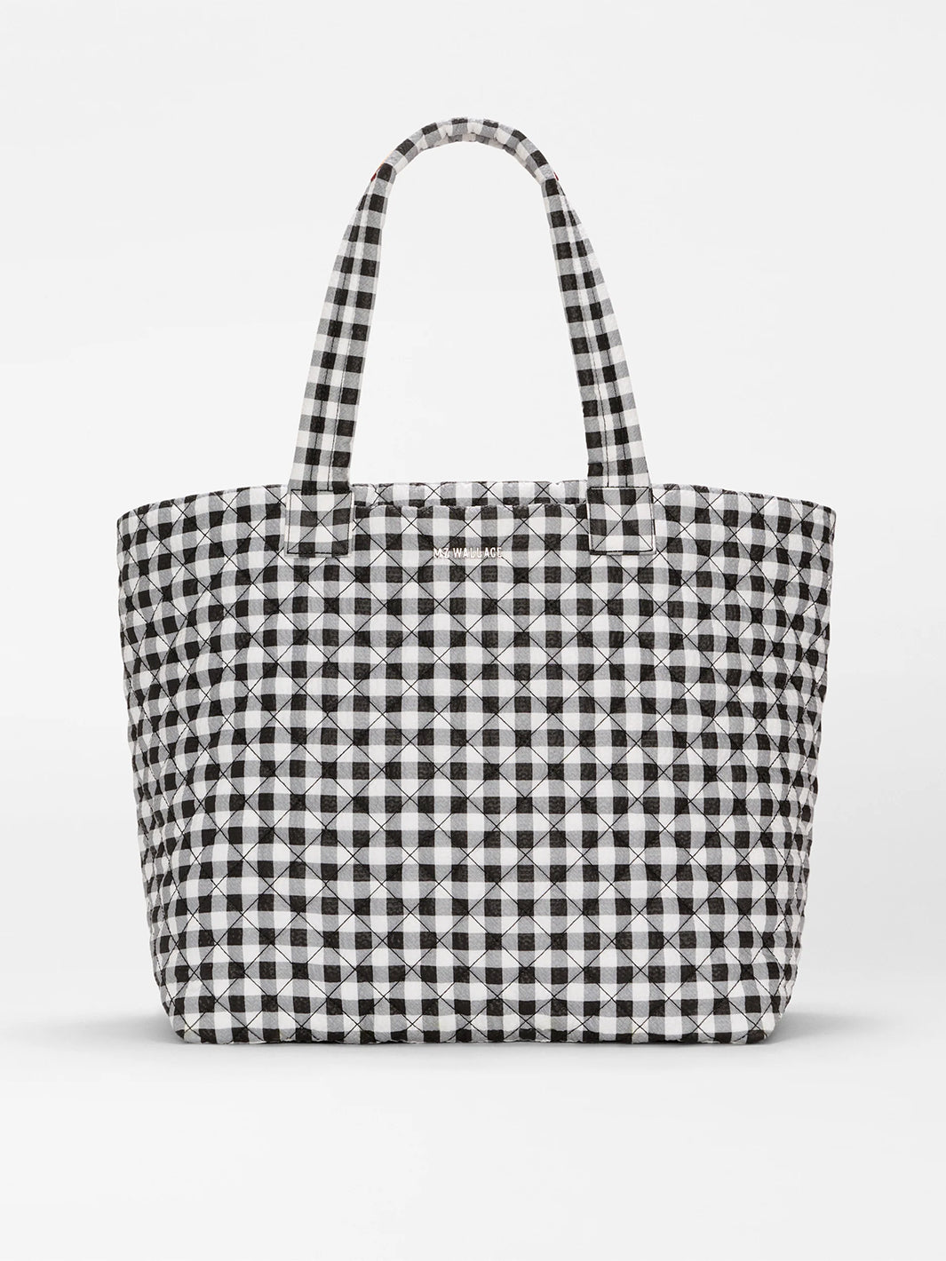 Large Metro Tote Deluxe in Black/White Gingham