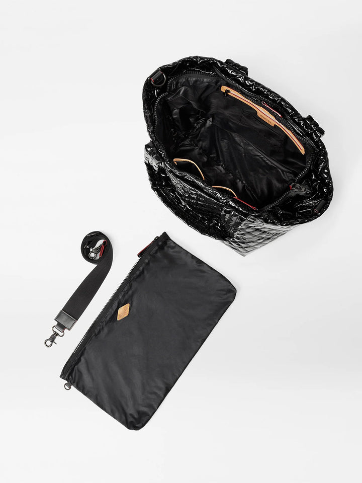 Medium Metro Tote Deluxe in Black Lacquer