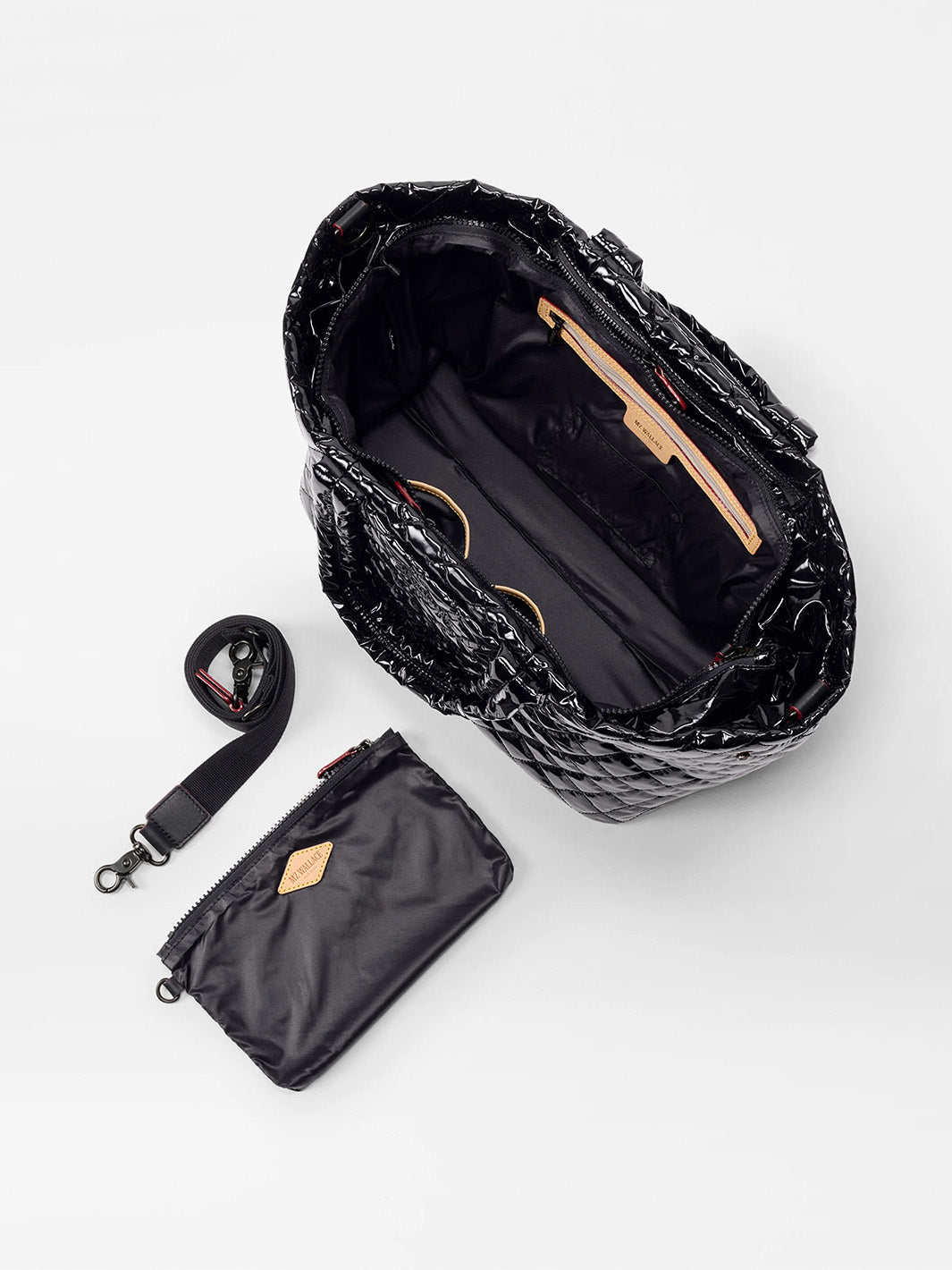 Medium Metro City Tote in Black Lacquer
